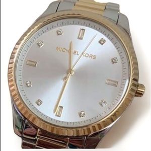 Michael Kors Stainless Steel | Gold Plated Watch With Crystals | Extra Links EUC